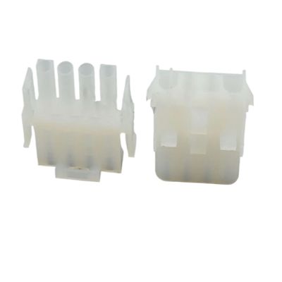 Milkweed Multi-purpose 1set 63080 4 Pin Electrical Wire Connector Plug 6.3mm 4P Male Female Connectors Kit (Housing + Terminal) Fit Fit Compatible Car, White