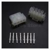 Milkweed Multi-purpose 1set 63080 4 Pin Electrical Wire Connector Plug 6.3mm 4P Male Female Connectors Kit (Housing + Terminal) Fit Fit Compatible Car, White view 2