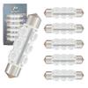 Wiseshine 360 deg 44mm DC 24V Festoon LED Bulb 578 569 Amber Yellow,561 562 566 6413 LED Car Bulb for Truck Interior Door Cargo Lights Non Polarity(Pack 6) view 1