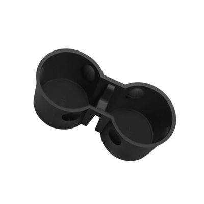 RAGBUSCLE Dual Cup Holder Insert Replacement, Front Row Center Console Auto Car Truck Drink Cup Holder Rubber Inserts Liner, 2021-2022 Compatible with Tesla Model 3 Model Y - Black