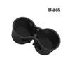 RAGBUSCLE Dual Cup Holder Insert Replacement, Front Row Center Console Auto Car Truck Drink Cup Holder Rubber Inserts Liner, 2021-2022 Compatible with Tesla Model 3 Model Y - Black view 2