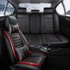 TNOKDY Full Seat Covers for Acura Integra 2023 2024 Nappa Leather Car Seat Covers Waterproof and Dustproof Car Seat Protectors Comfort Car Seat Covers with AirbagLuxury, Black+Red Bars view 1