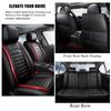 TNOKDY Full Seat Covers for Acura Integra 2023 2024 Nappa Leather Car Seat Covers Waterproof and Dustproof Car Seat Protectors Comfort Car Seat Covers with AirbagLuxury, Black+Red Bars view 2