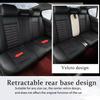 TNOKDY Full Seat Covers for Acura Integra 2023 2024 Nappa Leather Car Seat Covers Waterproof and Dustproof Car Seat Protectors Comfort Car Seat Covers with AirbagLuxury, Black+Red Bars view 3