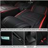 TNOKDY Full Seat Covers for Acura Integra 2023 2024 Nappa Leather Car Seat Covers Waterproof and Dustproof Car Seat Protectors Comfort Car Seat Covers with AirbagLuxury, Black+Red Bars view 4