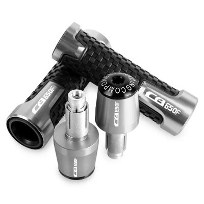 JINGYAOTONG 7/8'' 22mm Motorcycle Handlebar Grips Ends Handle Bar Cap Grip End Plugs for Honda CB650F CB 650F CB650 F (Color : B-Silver, Size : 1)