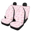 Beauty Collector Pink Bunny Strawberry Front Seat Covers Rear Bench Cover, Seat Protection Cove Car Full Set, Car Front Seat Cushion for Pets Child Car Seat Protector view 1