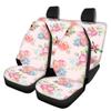 Beauty Collector Pink Flower Front Seat Covers Rear Bench Cover, Seat Protection Cove Car Full Set, Car Front Seat Cushion for Pets Child Car Seat Protector view 1