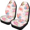 Beauty Collector Pink Flower Front Seat Covers Rear Bench Cover, Seat Protection Cove Car Full Set, Car Front Seat Cushion for Pets Child Car Seat Protector view 3