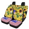 Beauty Collector Sparkly Flag Sunflower Front Seat Covers Rear Bench Cover, Seat Protection Cove Car Full Set, Car Front Seat Cushion for Pets Child Car Seat Protector view 1