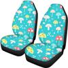 Beauty Collector Blue Mushroom Cute Car Front Seats Covers+2 Pieces Back Seat Protector Split Bench Cover All Weather Bucket Seat Cushion Auto Accessories Car Seat Cover Full Set view 3