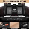 JIAMAOXIN Car Seat Cover for 2016-2025 2026 Honda Civic - Breathable Waterproof Leather Seat Covers Full Set - Compatible with Airbag & Easy to Install (5 Seats Black&Gray) view 2
