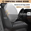 JIAMAOXIN Car Seat Cover for 2016-2025 2026 Honda Civic - Breathable Waterproof Leather Seat Covers Full Set - Compatible with Airbag & Easy to Install (5 Seats Black&Gray) view 4