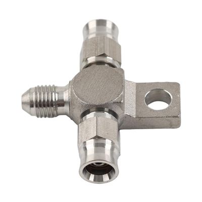 GZYF 1PC AN-3 Tee Brake Hose AN3 to Hose End Fittings with Locating Lug Stainless Steel For Racing Motorbike Brake Hose Motorcycle Universal