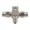 GZYF 1PC AN-3 Tee Brake Hose AN3 to Hose End Fittings with Locating Lug Stainless Steel For Racing Motorbike Brake Hose Motorcycle Universal view 2