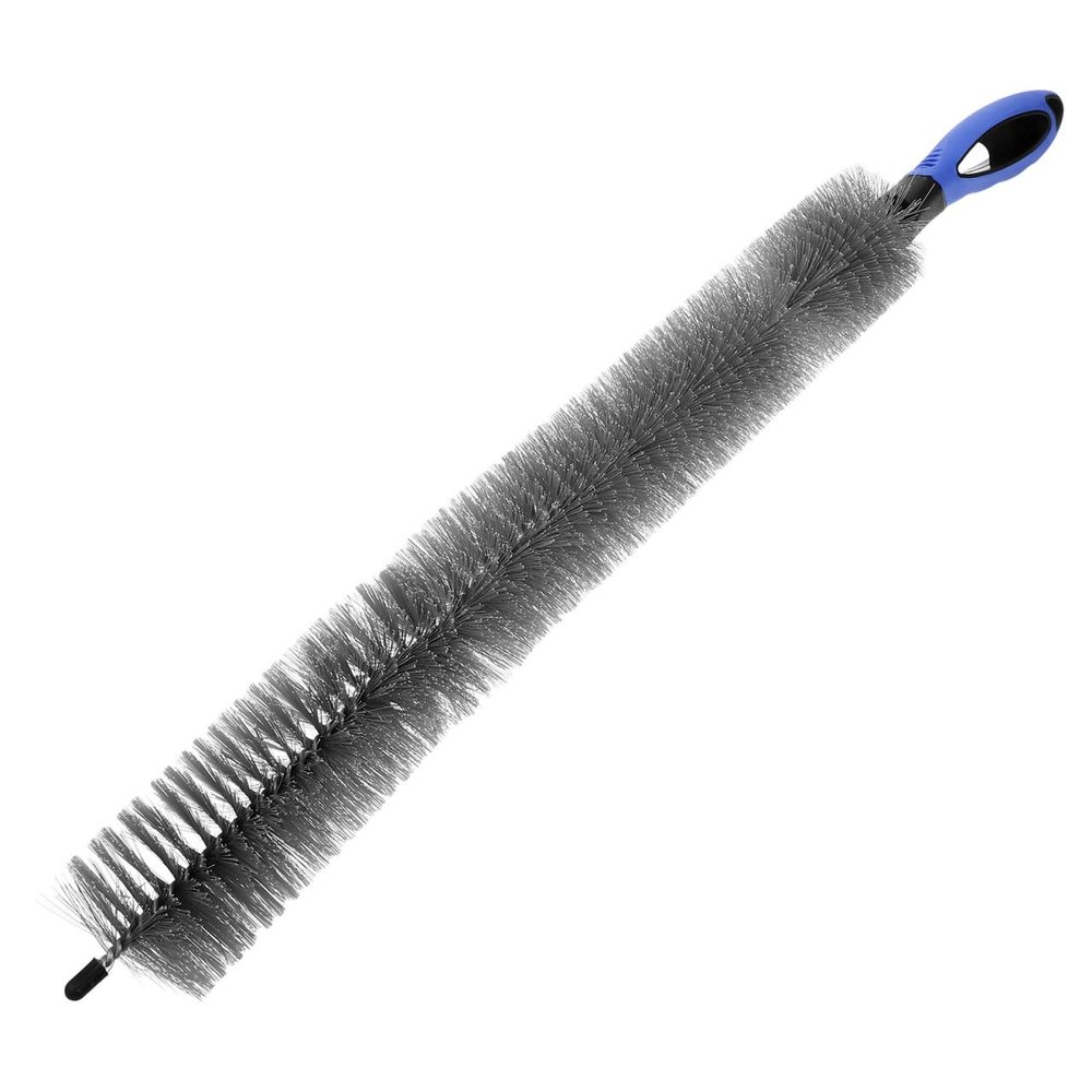 PartyKindom Refrigerator Coil Cleaning Brush with Non-Slip Handle Radiator Cleaning Tool for Air Conditioner Vent and Dryer Lint Removal Hard Bristle Household Dust Cleaner 23.62In