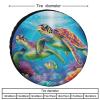 Two Turtles in Sea Tire Covers Wheel Cover Protectors Waterproof UV Protection Spare Tire Cover Universal Fit for RV SUV Truck Travel Trailer Accessories view 2