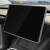 GOOYOGOO 2 Set,Screen Protector Silicone Frame + Rear View Mirror Cover for Tesla Model 3 Model Y, 15" Center Control Touchscreen,Knee Protection/Anti-bump/Durable (Black) view 2