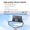 GOOYOGOO 2 Set,Screen Protector Silicone Frame + Rear View Mirror Cover for Tesla Model 3 Model Y, 15" Center Control Touchscreen,Knee Protection/Anti-bump/Durable (Black) view 4
