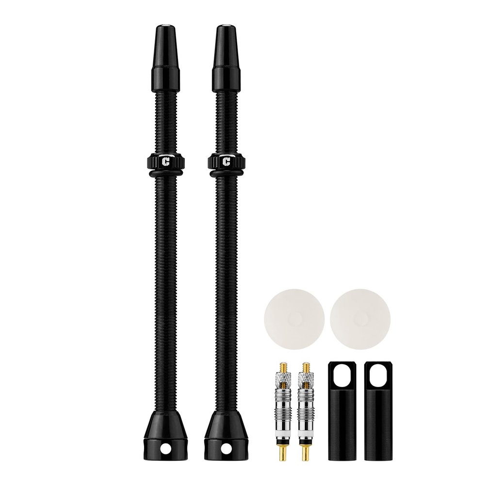 Corki Cycles Tubeless Presta Valve Stem 100 mm with 2PCS Valve Core and 2PCS Remover Tool (Black)