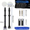 Corki Cycles Tubeless Presta Valve Stem 100 mm with 2PCS Valve Core and 2PCS Remover Tool (Black) view 2