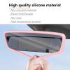 GOOYOGOO Screen Protector Silicone Frame + Rear View Mirror Cover for Tesla Model 3 Model Y, 15" Center Control Touchscreen,Knee Protection/Anti-bump/Durable (PINK) view 4