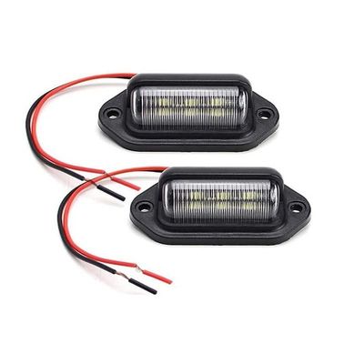 Motorcycle Accessories 1 PCS Number Plate Light 6 LED Car LED License Lamp Tag Interior Step Light Boat Trailer Truck Car License Plate Lighting