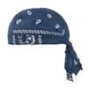 Men Skull Caps Sweat Wicking Doo Rag Cooling Dew Rag Helmet Liner Motorcycle Head Wrap Bandana Turban Headwear for Women (Denim Blue) view 1