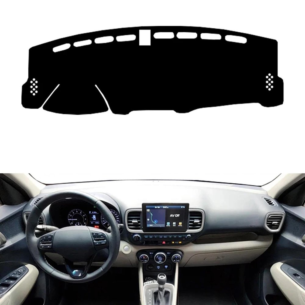 HATHWAY Fit for Hyundai Venue 2019-2023 LHD, Car Dashboard Cover, Non-Slip Dash Cover Mat, Anti-Scratch Dash Mat Dashboard Cover