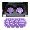 Kewucn 4 Pack Bling Car Cup Holder Coasters, 2.75 inch Anti-Slip Soft Rubber Crystal Rhinestone Auto Cup Insert Pad, Universal Vehicle Interior Decor Accessories for Car SUV Truck (Purple, 4 PCS) view 1