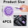 Kewucn 4 Pack Bling Car Cup Holder Coasters, 2.75 inch Anti-Slip Soft Rubber Crystal Rhinestone Auto Cup Insert Pad, Universal Vehicle Interior Decor Accessories for Car SUV Truck (Purple, 4 PCS) view 2