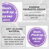 Kewucn 4 Pack Bling Car Cup Holder Coasters, 2.75 inch Anti-Slip Soft Rubber Crystal Rhinestone Auto Cup Insert Pad, Universal Vehicle Interior Decor Accessories for Car SUV Truck (Purple, 4 PCS) view 3