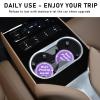 Kewucn 4 Pack Bling Car Cup Holder Coasters, 2.75 inch Anti-Slip Soft Rubber Crystal Rhinestone Auto Cup Insert Pad, Universal Vehicle Interior Decor Accessories for Car SUV Truck (Purple, 4 PCS) view 4