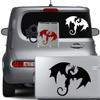 Flying Dragon Vinyl Decal Sticker Decor for Car Bumper Window Bike Cup Laptop Draco Monster (Green, 3" x 2.5") view 1