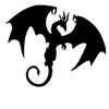 Flying Dragon Vinyl Decal Sticker Decor for Car Bumper Window Bike Cup Laptop Draco Monster (Green, 3" x 2.5") view 2