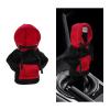 Suvnie Car Gear Shift Cover, Fashionable Hoodie Vehicle Shift Knob, Novelty Mini Automotive Gearshift Decorative Sweater Shirt, Universal Car Accessories for Winter Warm Knob Cover (Black & Red) view 1