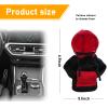 Suvnie Car Gear Shift Cover, Fashionable Hoodie Vehicle Shift Knob, Novelty Mini Automotive Gearshift Decorative Sweater Shirt, Universal Car Accessories for Winter Warm Knob Cover (Black & Red) view 2