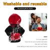 Suvnie Car Gear Shift Cover, Fashionable Hoodie Vehicle Shift Knob, Novelty Mini Automotive Gearshift Decorative Sweater Shirt, Universal Car Accessories for Winter Warm Knob Cover (Black & Red) view 3