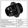 EVIL ENERGY 16AN Flare to 16AN ORB Male Fuel Rail Adapter Fitting Black view 4