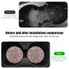 Ziciner 2PCS Bling Car Cup Holder Coaster, 2.73 Inch Anti-Slip Cup Insert Coasters, Crystal Rhinestone Auto Drink Cup Mat, Universal Interior Decor Car Accessories for Women Girls (Golden) view 4