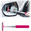 NahaiA Car Mirror Wiper, Retractable car Glass Scraper, Portable Cleaning Tool for All Vehicles(Pink) view 1