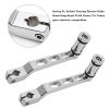Hoypeyfiy Motorcycle Heel Toe Gear Shift Lever Gear Shift Pedal Lever Arms with Shifter Peg Black Replacement for Harley FL Softail Tri Glide Trikes Touring Electra Glide Road King (Silver) view 2