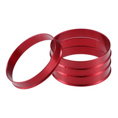 A ABSOPRO Car Hub Centric Rings OD 56.1mm to ID 54.1mm Hub Centric Rings Wheel Bore Center Spacer Aluminum Alloy Red (Set of 4)
