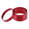 A ABSOPRO Car Hub Centric Rings OD 56.1mm to ID 54.1mm Hub Centric Rings Wheel Bore Center Spacer Aluminum Alloy Red (Set of 4) view 1