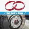 A ABSOPRO Car Hub Centric Rings OD 56.1mm to ID 54.1mm Hub Centric Rings Wheel Bore Center Spacer Aluminum Alloy Red (Set of 4) view 2