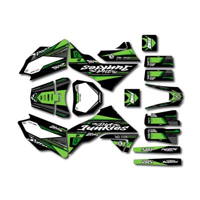Kalair GFX Graphics Kit for Losi PROMOTO-MX RC Motorcycle Dirt Bike (All Years) Rugged Series Green 21 Mil - Pro Edition - Dirt Pit Bike Sticker, Dirtbike Decal Motocross no-Plastics