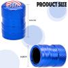 MEAJOO 12PCS USA Flag Tire Valve Stem Caps, with Plastic Liner, Anodized Alloy Universal Tire Valve Stem Covers for Cars, SUV, Trucks, Bikes, Motorcycles, Bicycles(Blue) view 2