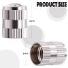 MEAJOO 12PCS Metal Brass Tire Valve Stem Caps, Corrosion Resistant Leak-Proof, Universal Tire Valve Stem Covers for Cars, SUV, Trucks, Bikes, Motorcycles, Bicycles(Silver) view 2