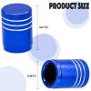 MEAJOO 12PCS Tire Valve Stem Caps, with Plastic Liner, Corrosion Resistant Leak-Proof, Anodized Alloy Universal Tire Valve Stem Covers for Cars, SUV, Trucks, Bikes, Motorcycles, Bicycles(Blue) view 2