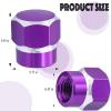 MEAJOO 6PCS Car Tire Valve Stem Caps, with Rubber O-Ring,Corrosion Resistant Leak-Proof, Aluminum Universal Wheel Tyre Stem Covers for Cars, SUV, Trucks, Bikes, Motorcycles, Bicycles(Purple) view 2